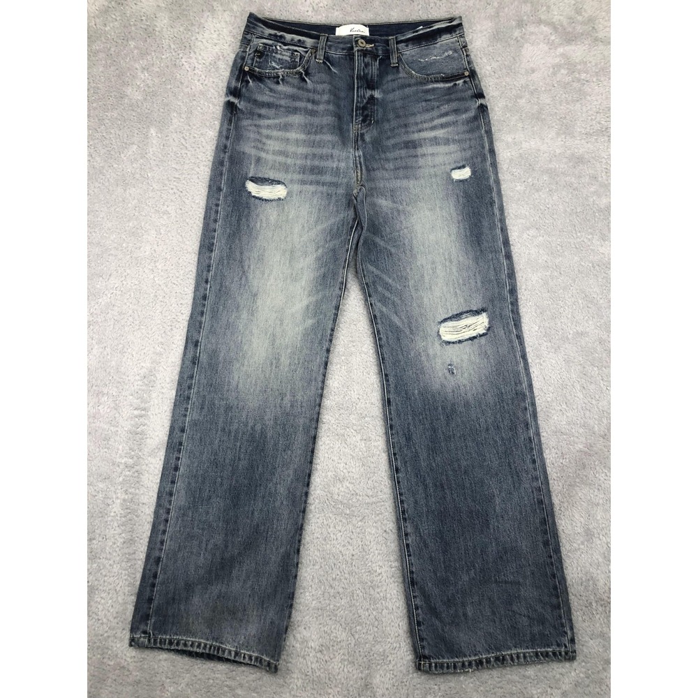 KanCan Jeans Women's 11/29 (33x34) Montana Ultra High Rise 90's Flare Distressed